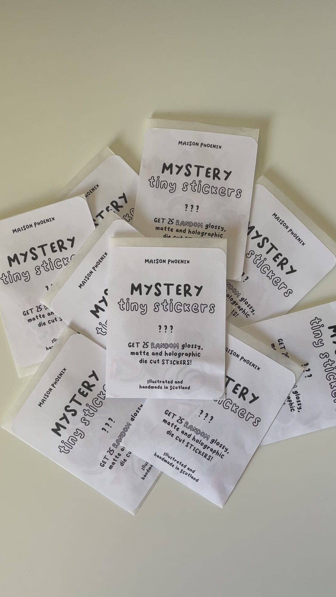 Mystery Tiny Stickers Pack - Video