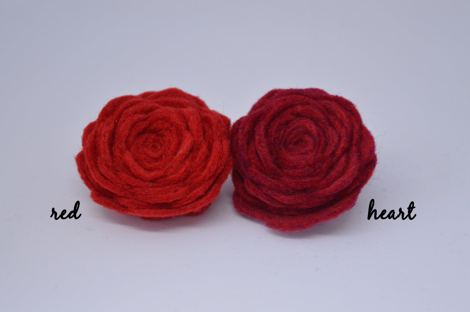 Red Felt Flower Brooch