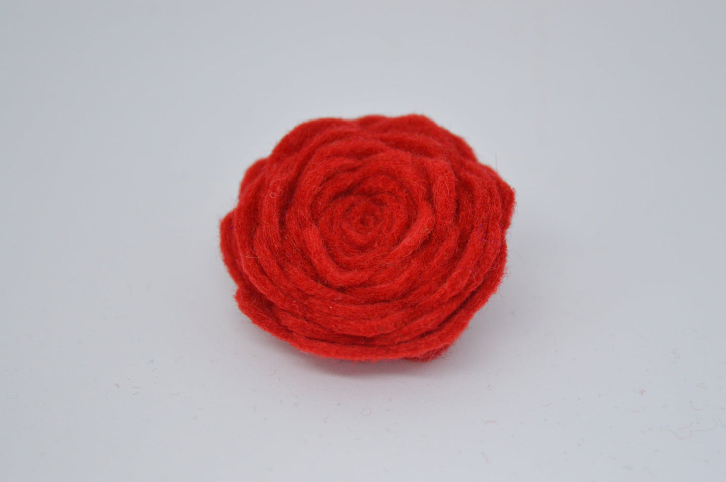 Red Felt Flower Brooch