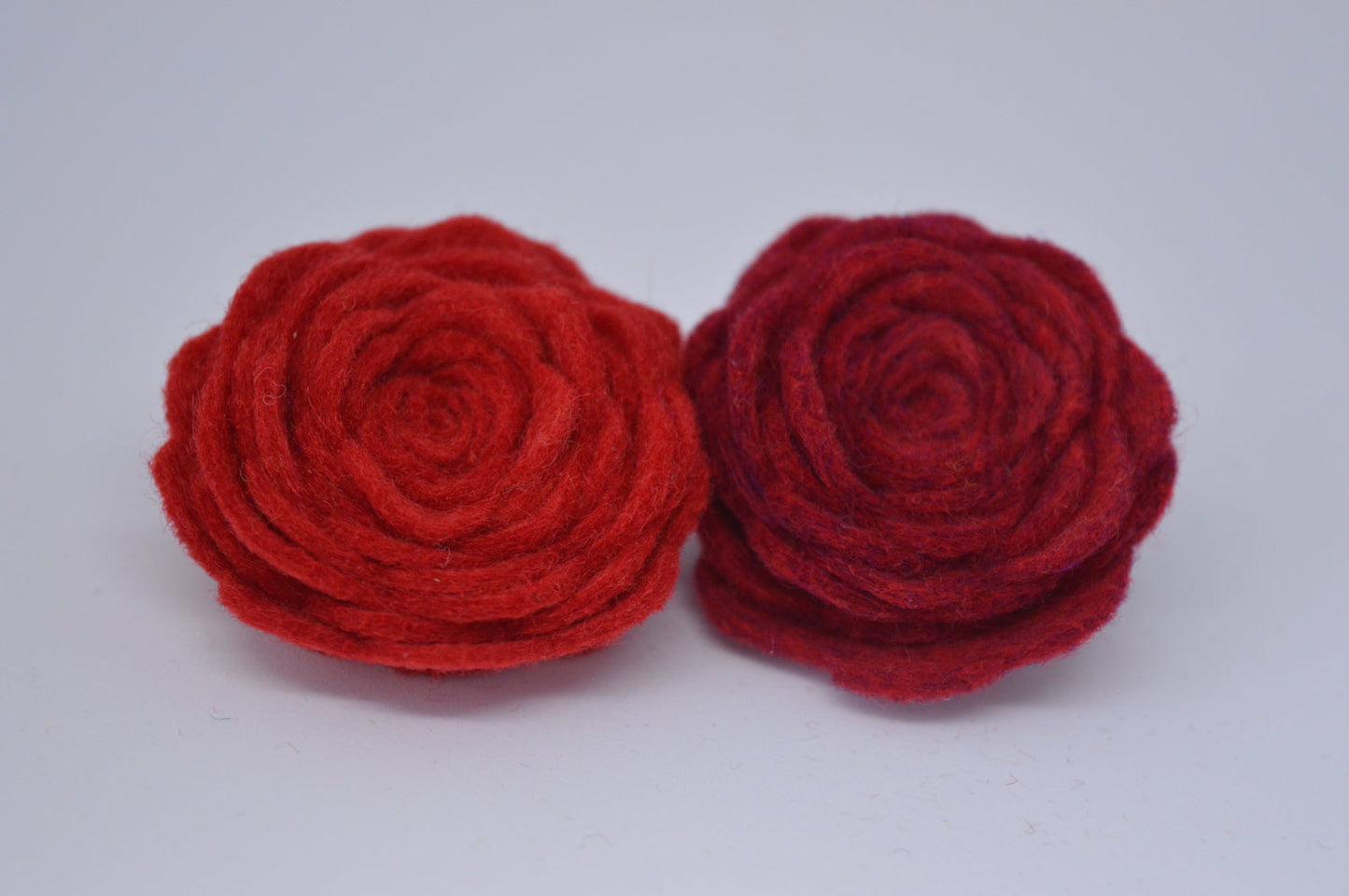 Red Felt Flower Brooch