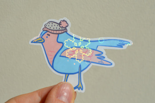 Holographic Robin Sticker 1