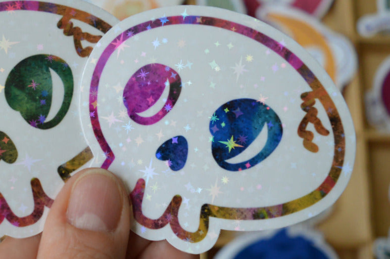 Holographic Skull Sticker 5