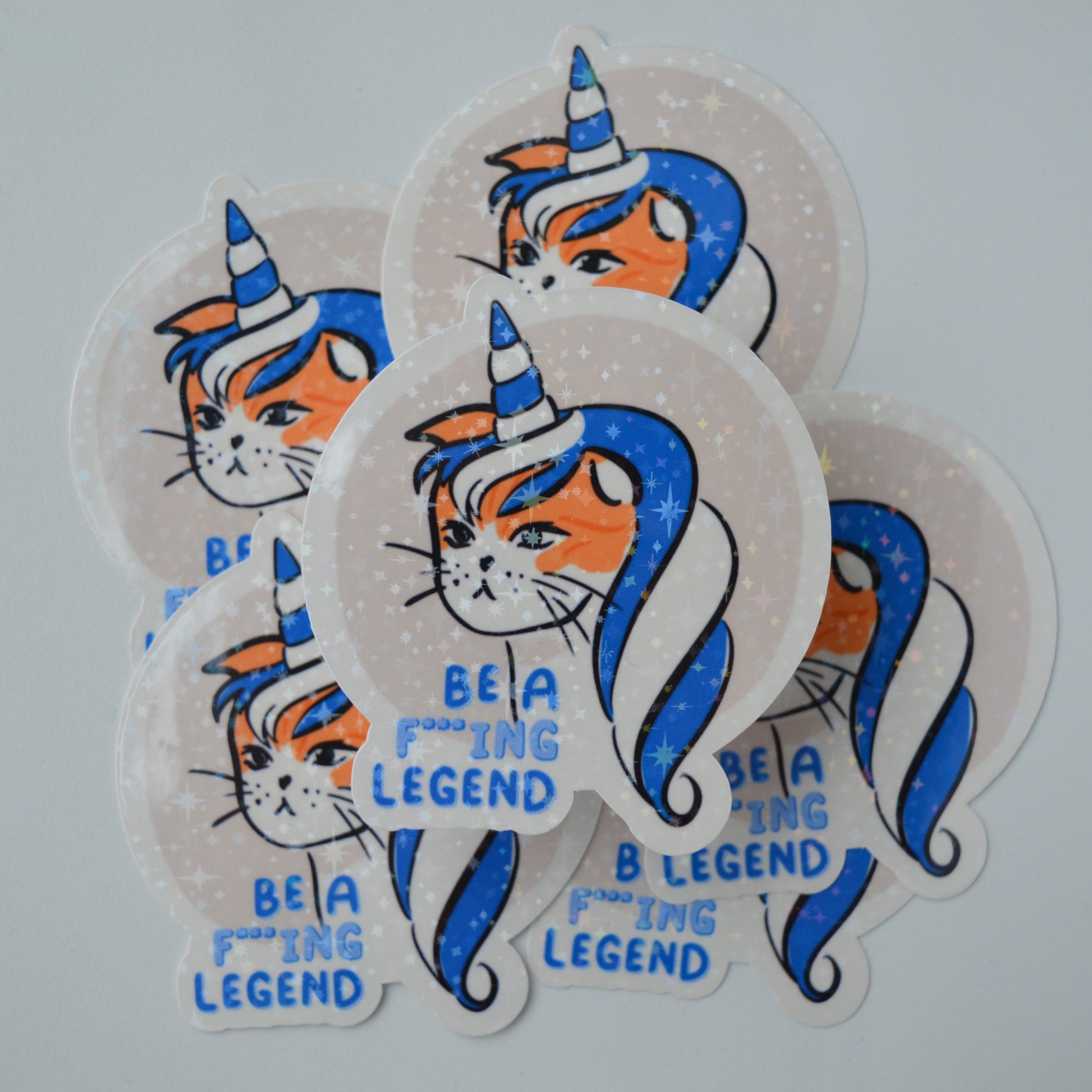 Holographic Unicorn Cat Sticker 6