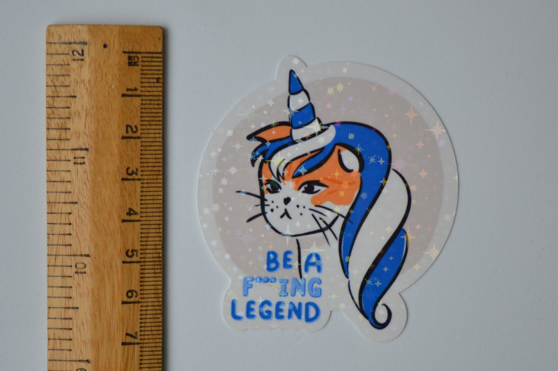 Holographic Unicorn Cat Sticker 3